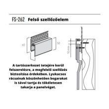 VOX FS-262-S1  Felső szellőzőelem Világos 3 M 