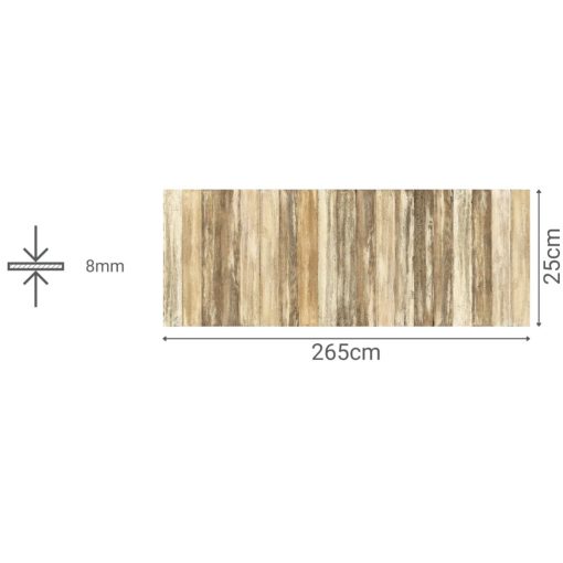 vilo motivo újrahasznosított fahatású beltéri falburkolat 2,65 m