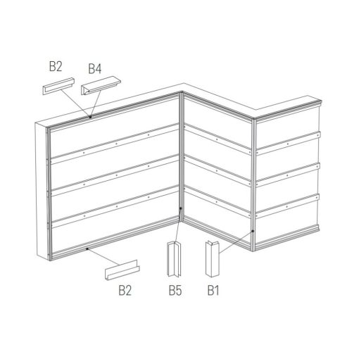 vilo motivo B2 homok színű univerzális záróelem 2.7 m