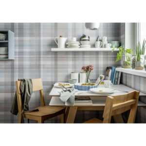   VOX Kerradeco textil hatású kék tartan beltéri falburkolat