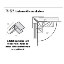 VOX FS-222  Univerzális Sarokelem Beton Tölgy 3 M 