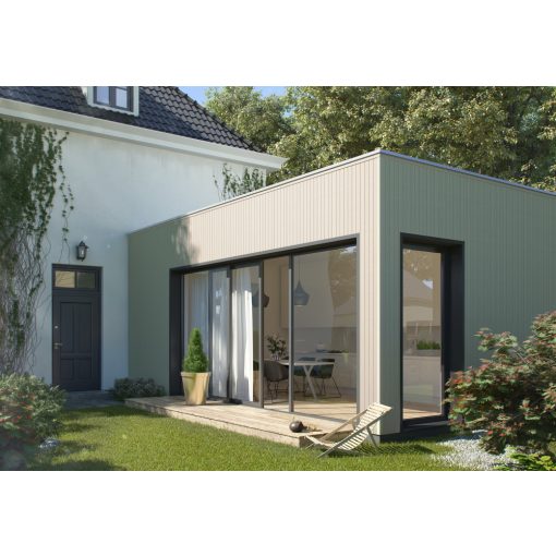 VOX Kerrafront homlokzati burkolat modern fa iszapkő négysávos panel 6m x 37cm