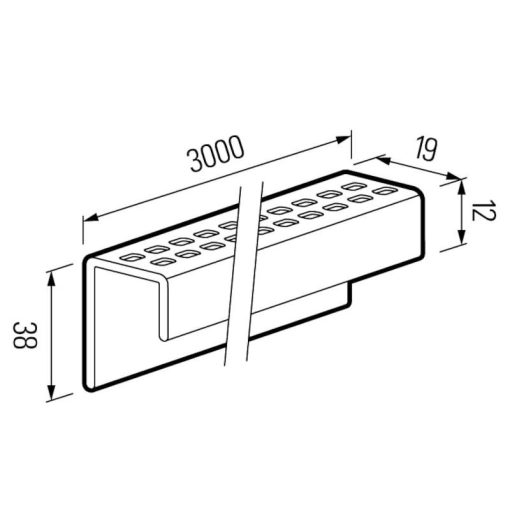 VOX FS-261 Perforált Elem Karamell Tölgy 3 M