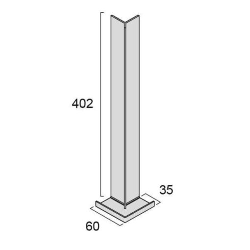 Belső sarokelem a PZ-607 univerzális profilhoz
