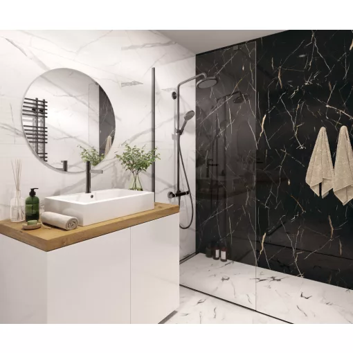 VILO SPC Calacatta Fehér Beltéri Falburkolat 30x60cm