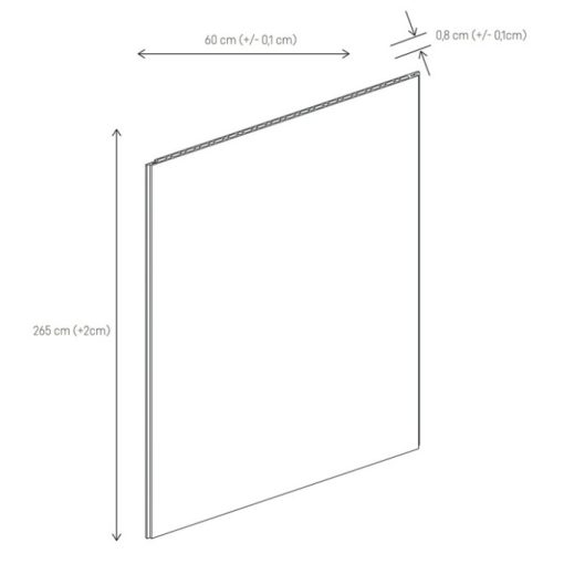VILO MPC Puha Fehér XL Moduláris panel 265x60cm